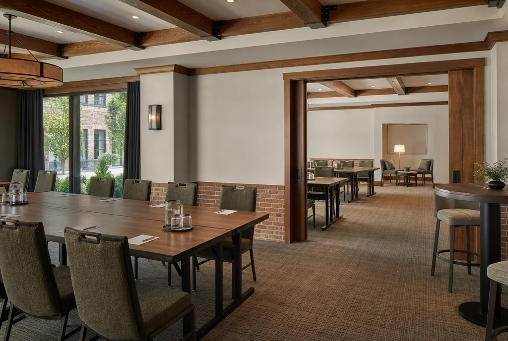 Tennessee hotel meeting furniture with coordinated seating and tables.